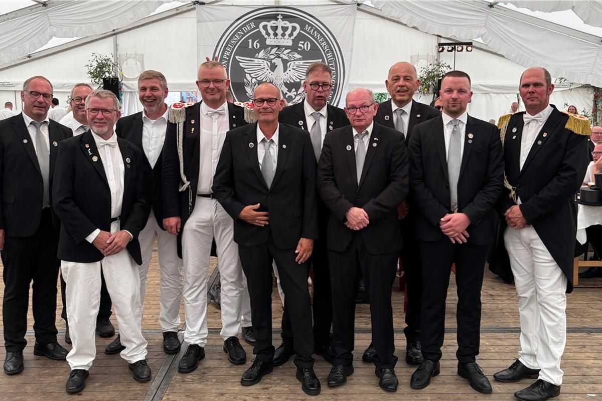 Die geehrten Mitglieder für 25 Jahre in der Männerschützengilde. | Foto: MSG